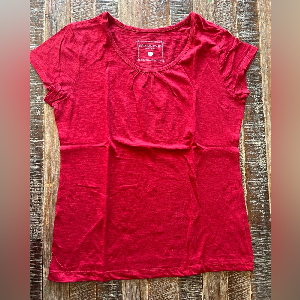 NWOT Bare Denim Red Tshirt